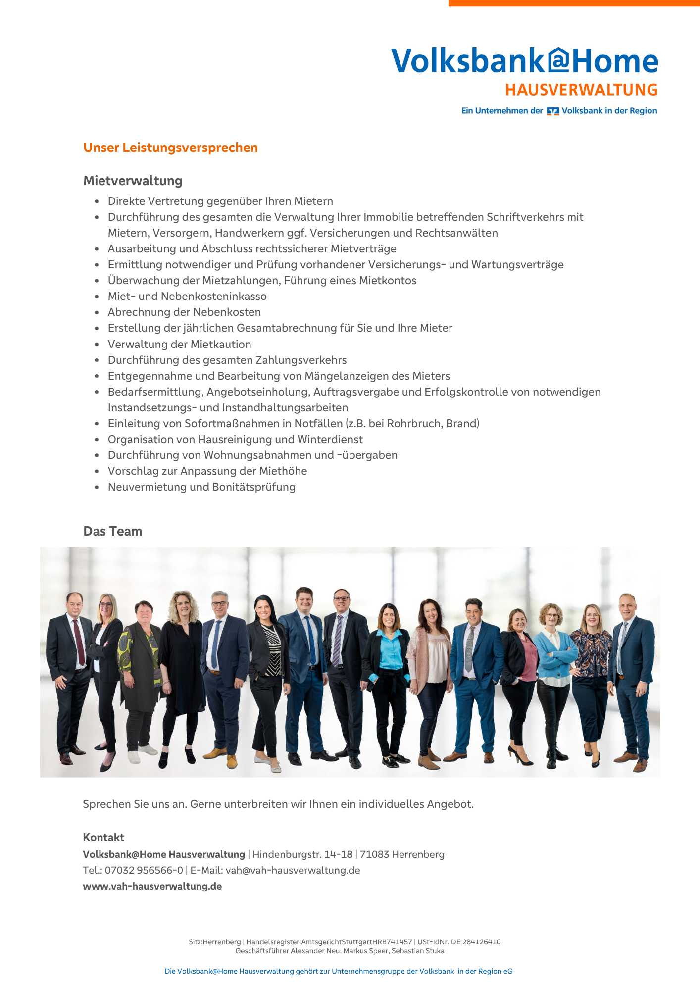 Preview Services VAH@Home Hausverwaltung